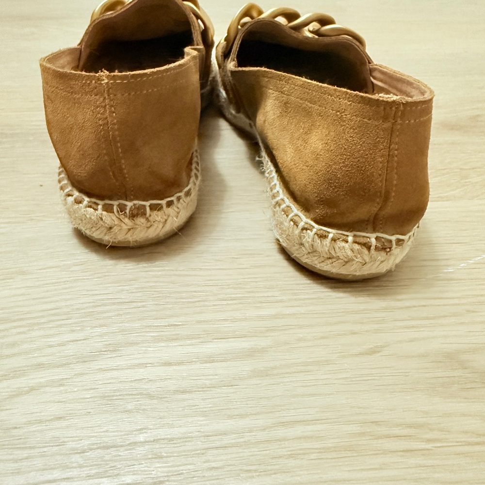 Maypol Tan Suede Gold Chain Espadrille Loafers EU 38 Made in Spain - Picture 8 of 15